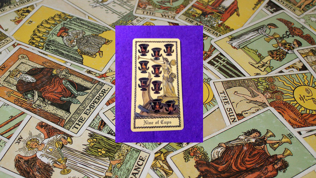 Carta de Tarot-El Nueve de Copas
